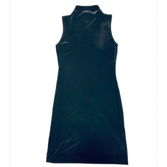 Sleeveless Velvet Mock Neck Sheath - Picture 2 of 6